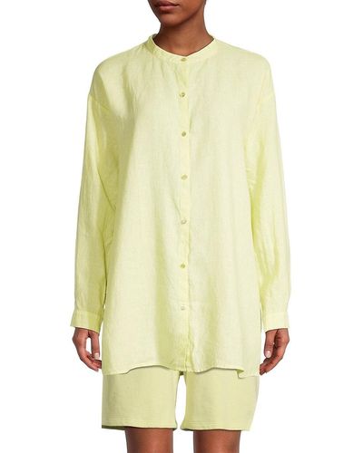Eileen Fisher Cotton Oversized Tunic - Yellow