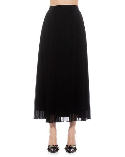 Alexia Admor Kesia Pleated Midi Skirt - Black