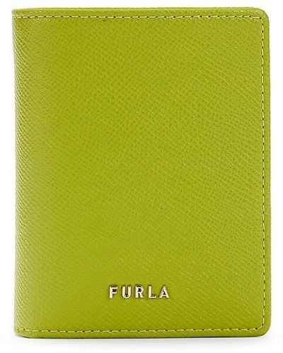 Furla Logo Leather Bifold Wallet - Green