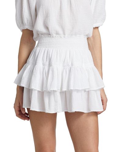 Honorine Lucia Tiered Miniskirt - White