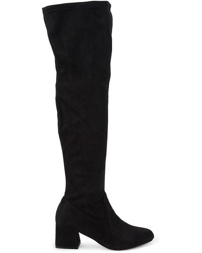 Saks Fifth Avenue Isla Suede Tall Boots - Black