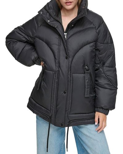 Andrew Marc Strehla Oversized Puffer Jacket - Black