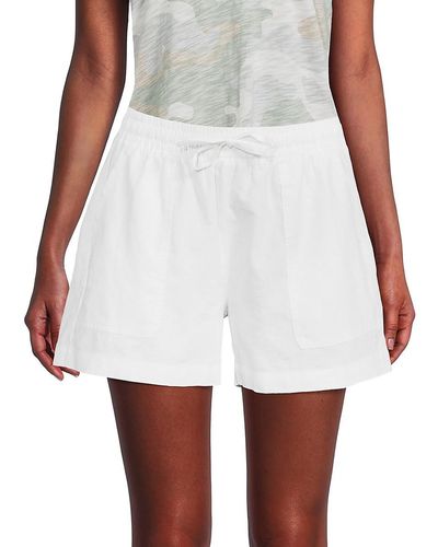 Saks Fifth Avenue Saks Fifth Avenue Linen Blend Shorts - White
