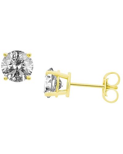 Saks Fifth Avenue 14k Gold & 0.5 Tcw Diamond Stud Earrings - Metallic