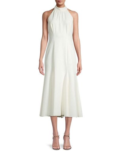 MILLY Penelope Highneck Midi Dress - White