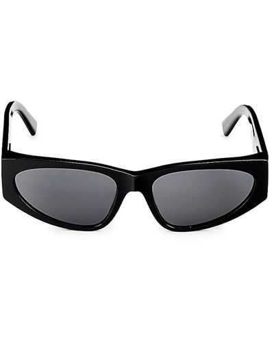 Sportmax 56mm Rectangle Sunglasses - Black