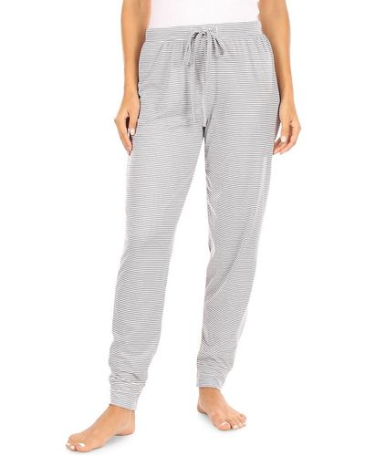 Tahari Striped Pyjama Pant Sweatpants - Grey