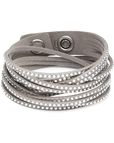 Swarovski Slake Crystal Studded Bracelet - Gray