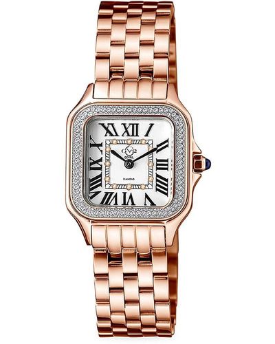 Gv2 Milan Stainless Steel & Diamond Bracelet Watch - White