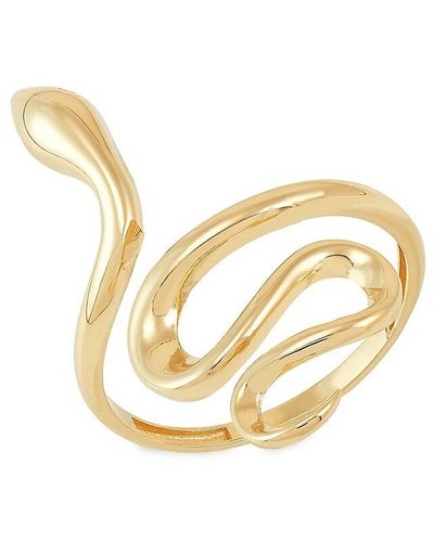 Saks Fifth Avenue Saks Fifth Avenue 14k Yellow Gold Open Snake Ring - Metallic