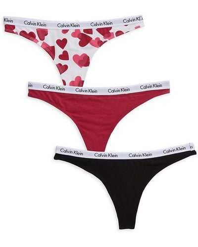 Buy Calvin Klein Women's Carousel Bikini Briefs 3-Pack - Red/Grey/Black  Online