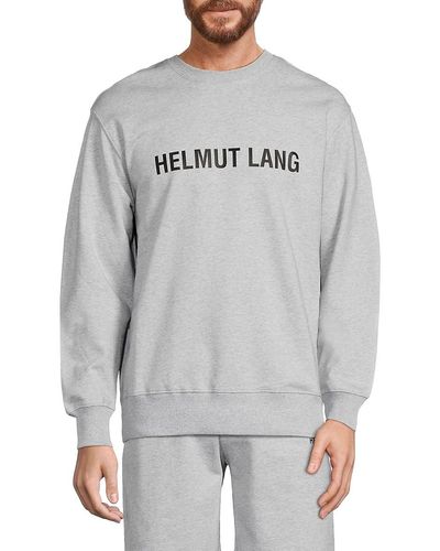 Helmut Lang Core Logo Crewneck Sweatshirt - Grey
