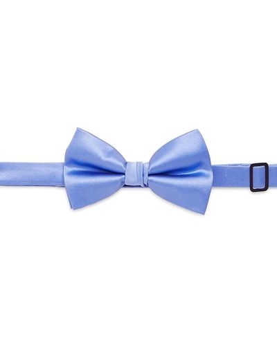 Saks Fifth Avenue Silk Pre Tied Bow Tie - Blue