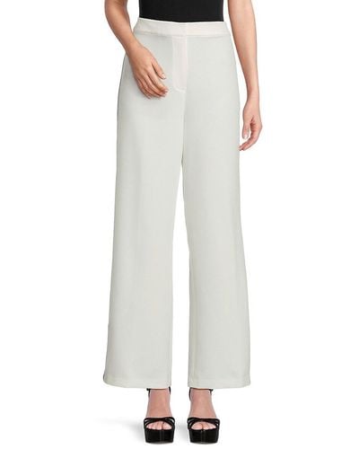 Karl Lagerfeld Contrast Trim Trousers - White