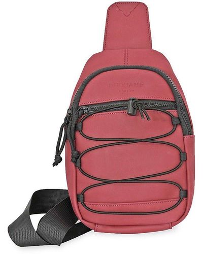 Duchamp Faux Leather Sling Bag - Red
