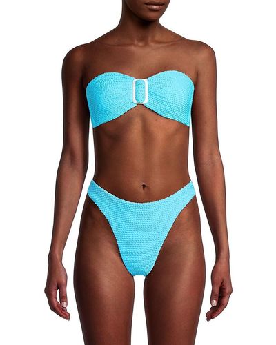 MILLY Margot Bandeau Bikini Top - Blue