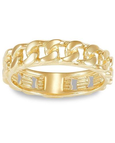 Saks Fifth Avenue 14k Yellow Gold Curb Chain Ring - Metallic