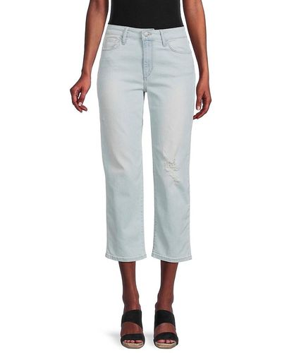 Joe's Jeans High Rise Straight Cropped Jeans - Blue