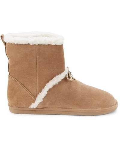 Kate Spade Marie Faux Shearling Suede Boots - Natural
