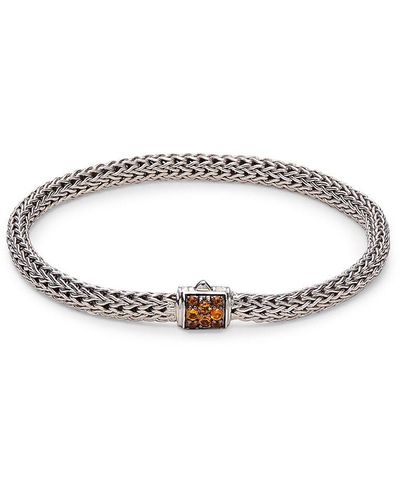 John Hardy Classic Chain Sterling Silver & Citrine Bracelet - Metallic