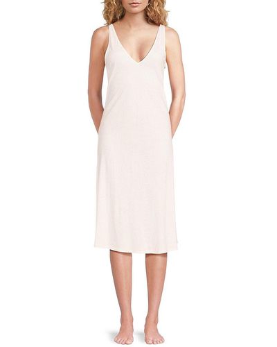 Natori Pima Cotton Midi Dress - White