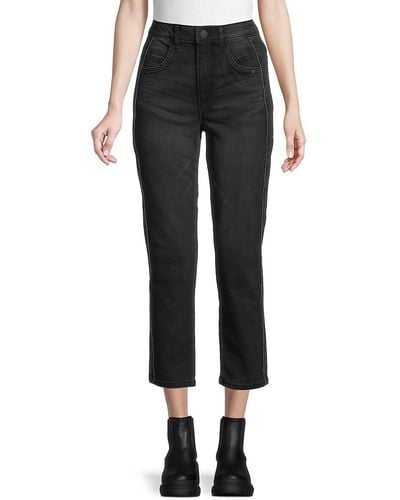 Democracy Ab Solution® High Rise Straight Cropped Jeans - Black