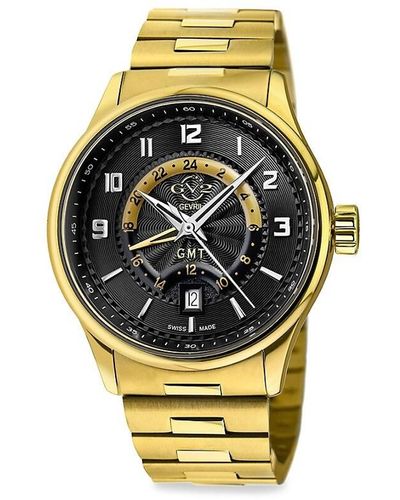 Gv2 Giromondo 42Mm Stainless Steel Bracelet Watch - Metallic