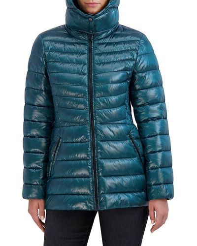 Cole Haan Signature Hooded Puffer Jacket - Black
