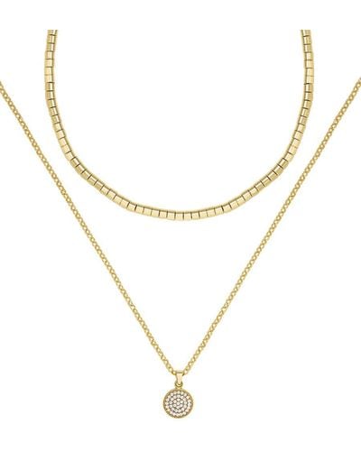 Ettika 18K Goldplated & Cubic Zirconia Layered Necklace - Metallic
