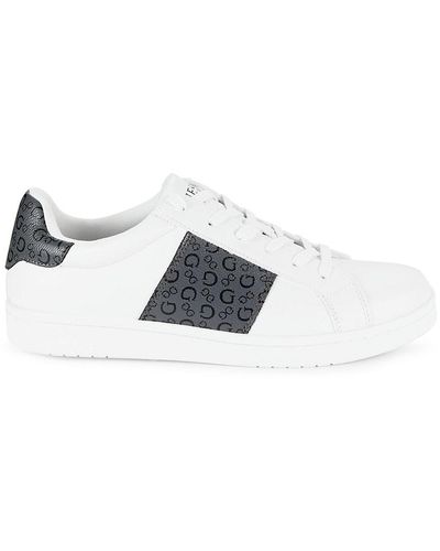 Guess Lodda Logo Low Top Trainers - White
