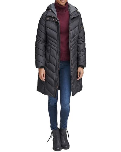 Andrew Marc Odessa Hooded Puffer Jacket - Red