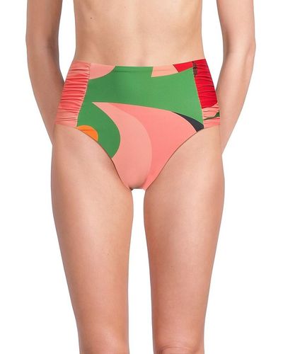 Hutch Soma Ruched Bikini Bottom - Green