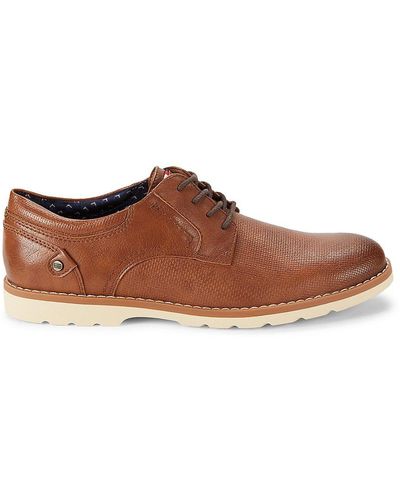 Tommy Hilfiger Nemoza Embossed Derby Shoes - Brown