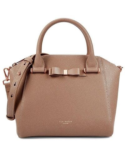 Ted Baker Janne Bow Leather Satchel - Brown