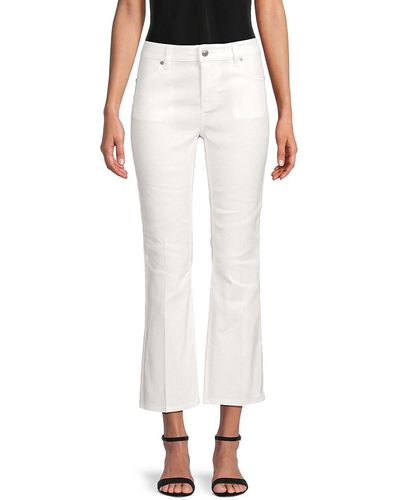 Piazza Sempione Mid Rise Flare Trousers - White