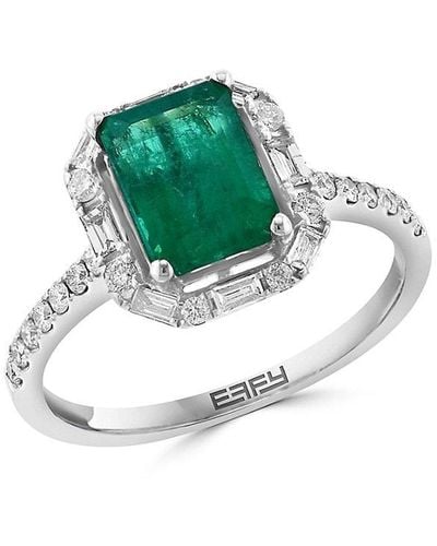 Effy 14K, & Diamond Cocktail Ring - Green