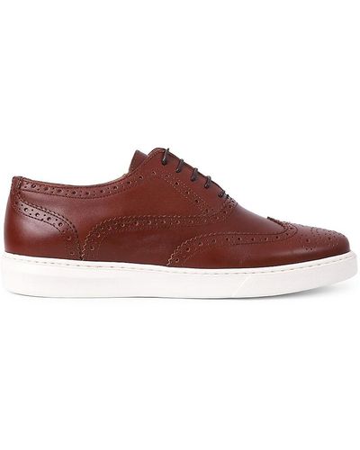 VELLAPAIS Comfort Vernon Wingtip Brogue Oxford Trainers - Red