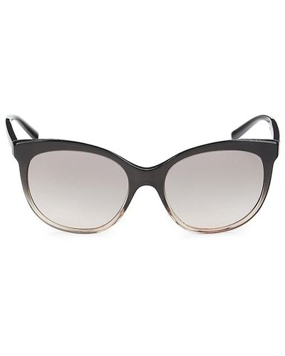BVLGARI 56mm Oval Sunglasses - Gray