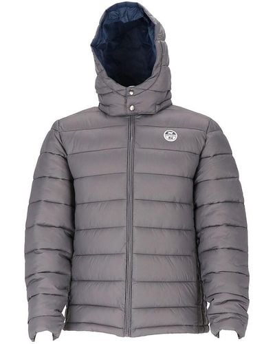 North Sails 'Hooded Puffer Jacket - Grey