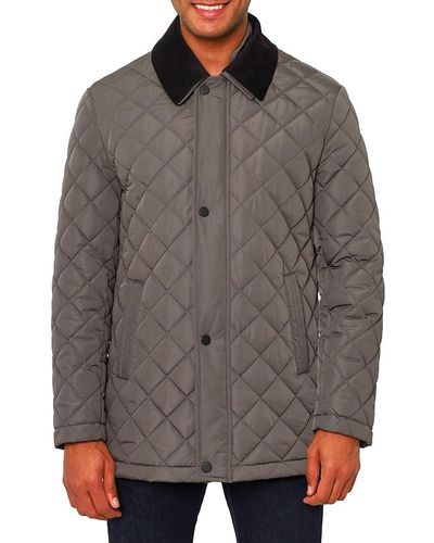 VELLAPAIS Drelux Quilted Field Jacket - Gray