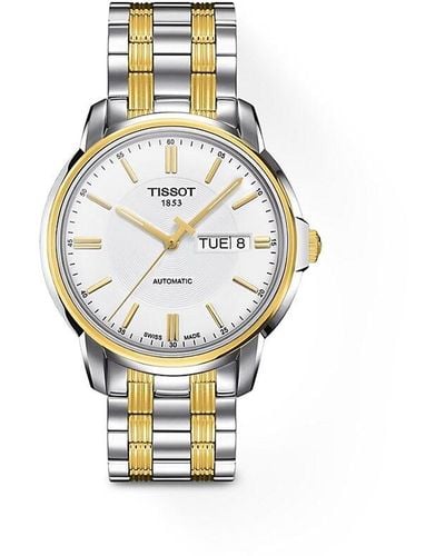 Tissot T Classic 40mm Two Tone Stainless Steel Automatic Bracelet Watch - Metallic