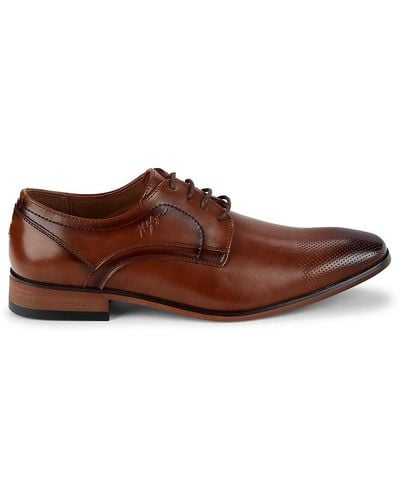 Tommy Hilfiger Perforated Derby Shoes - Brown