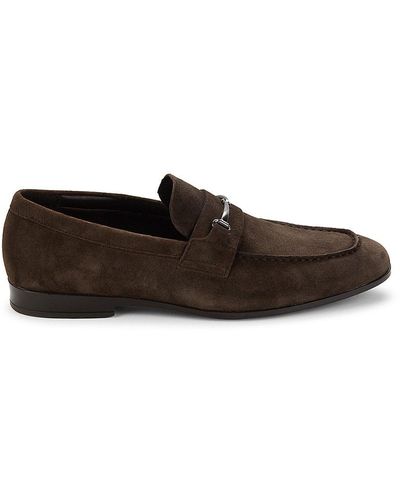 Marc Fisher Norris Leather Bit Loafers - Brown
