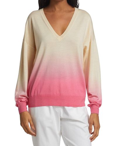St. John Dip-dye Wool & Silk Sweater - Multicolor
