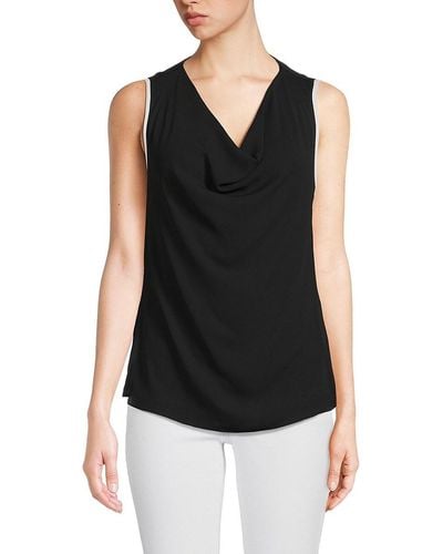 DKNY Cowlneck Top - White