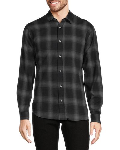 Slate & Stone 'Flannel Plaid Shirt - Black