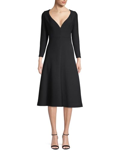 Dior Classic Wool & Silk A-line Dress - Black