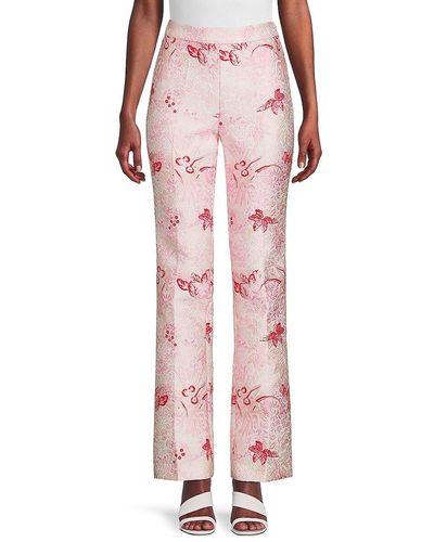 Giambattista Valli Leaf Embossed Pants - Pink