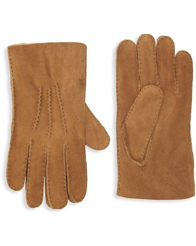 Portolano Shearling-lined Leather Gloves - Multicolor