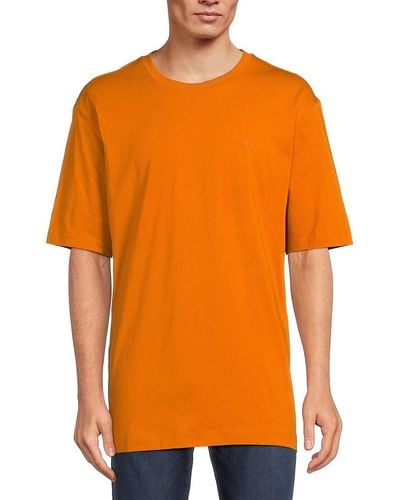 BOSS Thompson Short Sleeve Crewneck T Shirt - Orange